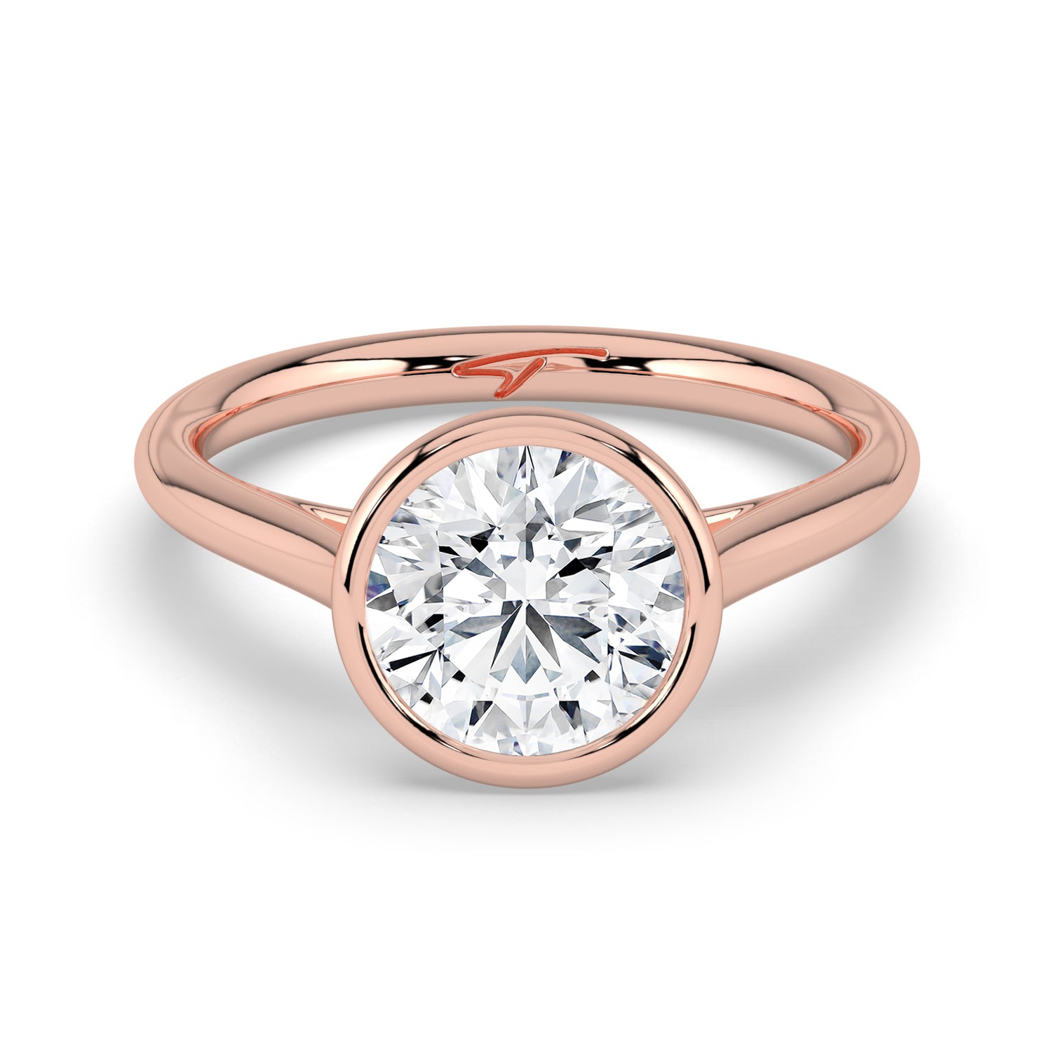 The Polaris Ring - Round Bezel Solitaire