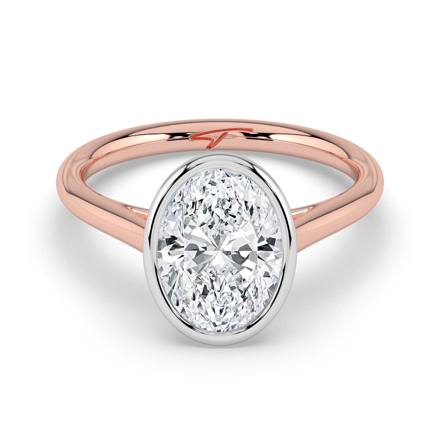 The Polaris Ring - Oval Bezel Solitaire