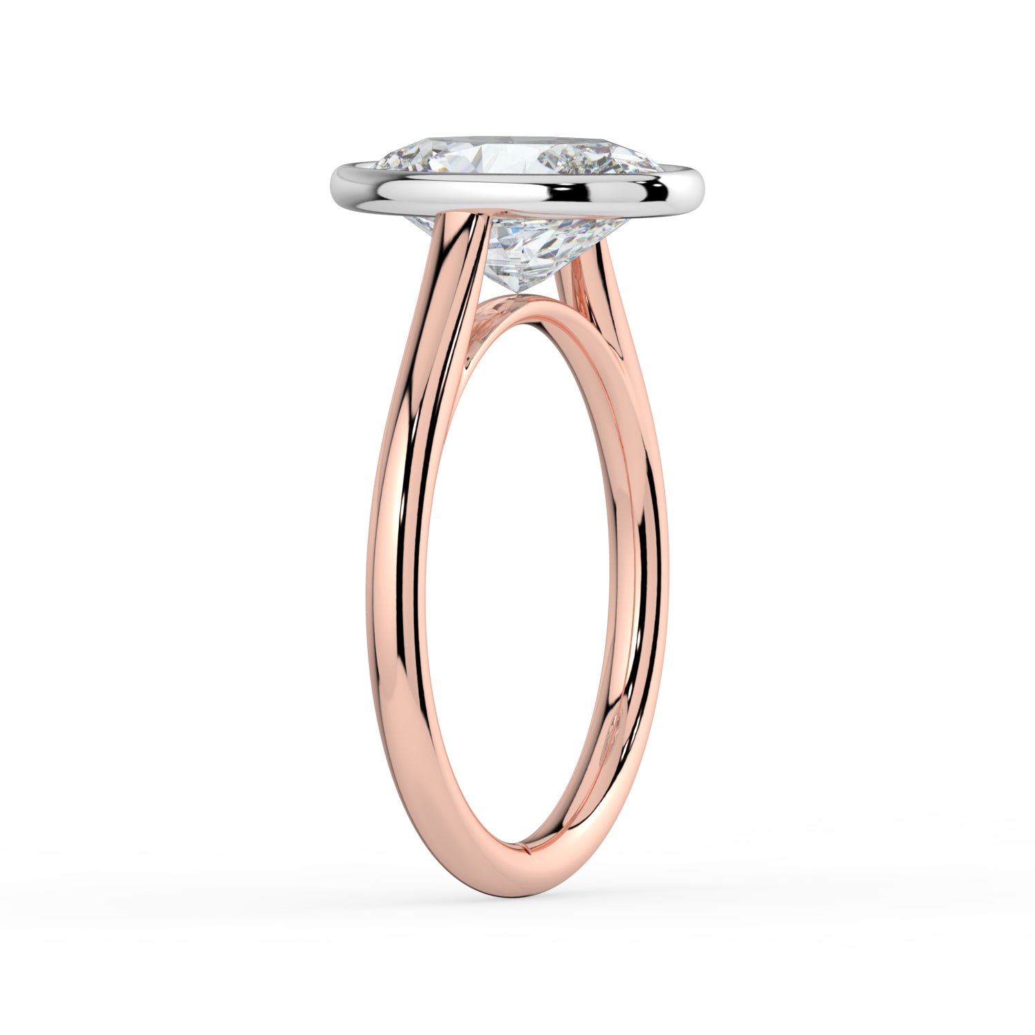 The Polaris Ring - Oval Bezel Solitaire