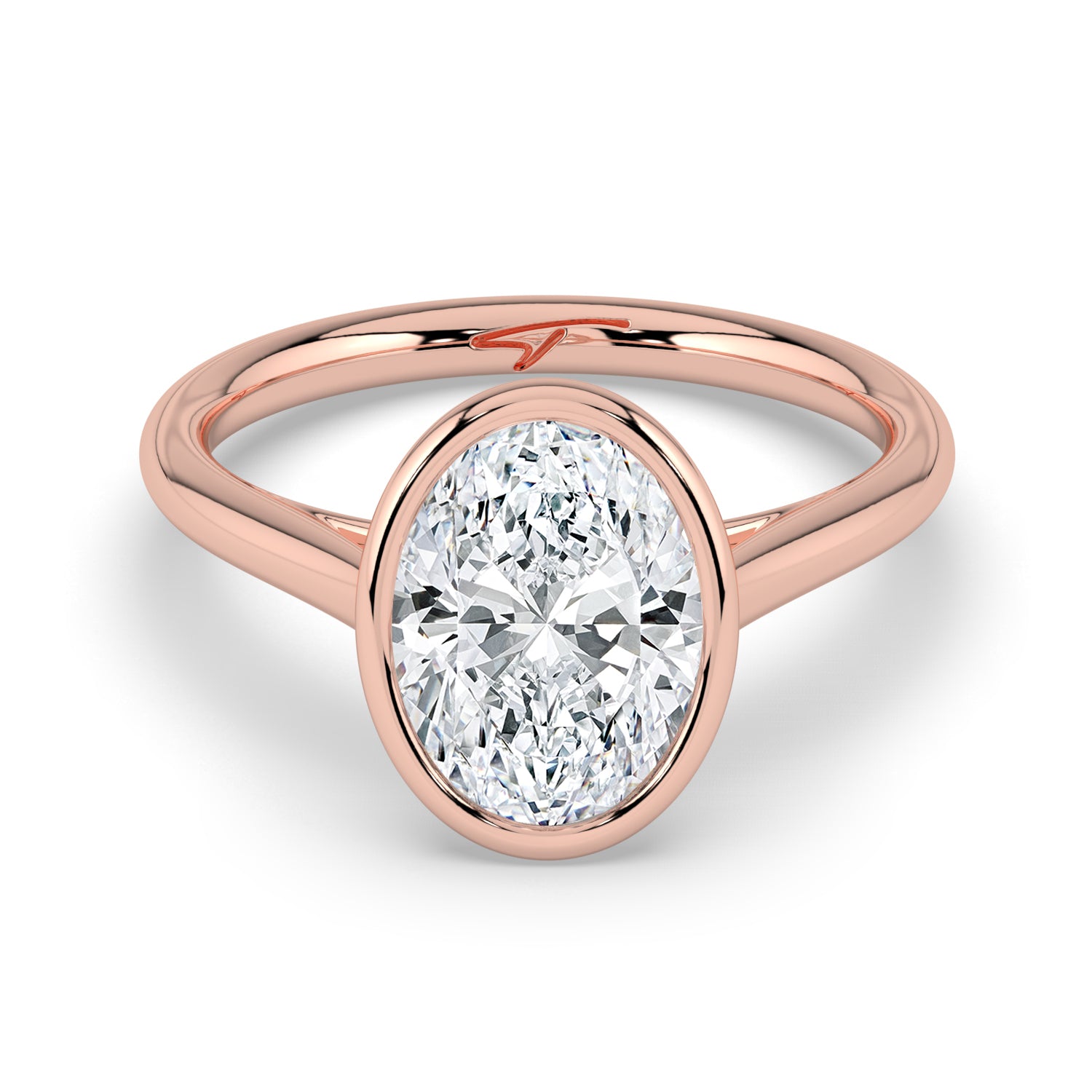 The Polaris Ring - Oval Bezel Solitaire