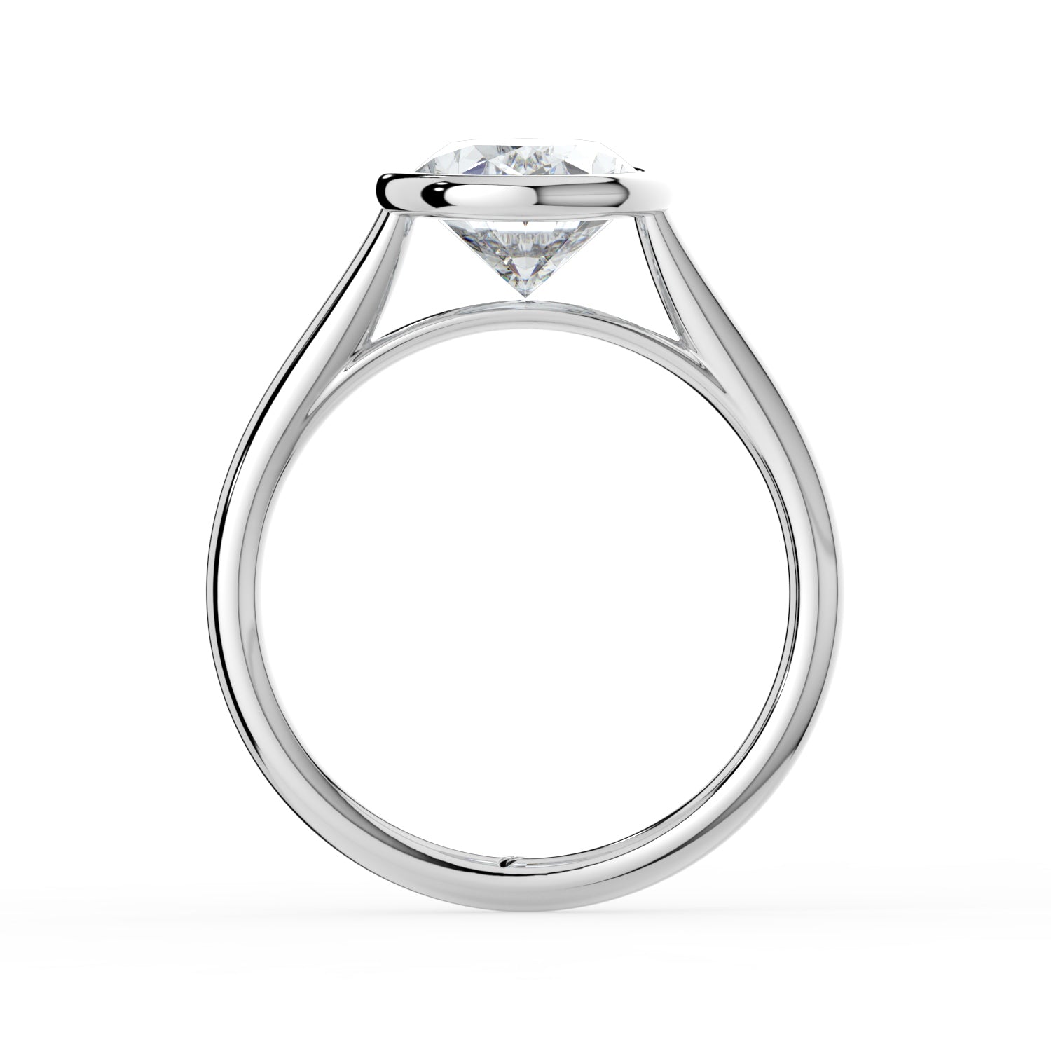 The Polaris Ring - Oval Bezel Solitaire