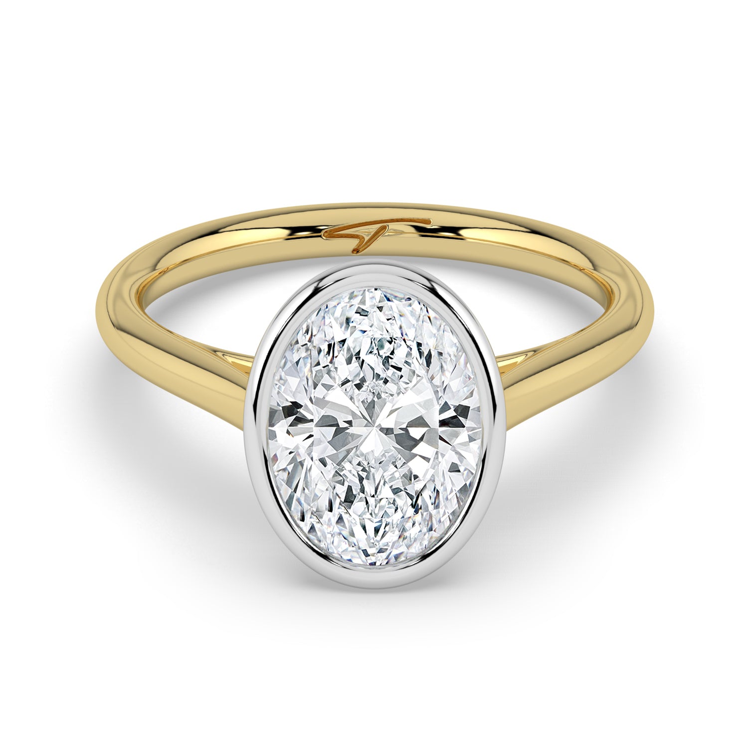 The Polaris Ring - Oval Bezel Solitaire