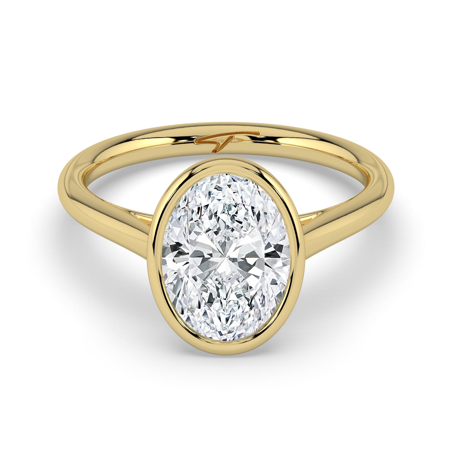 The Polaris Ring - Oval Bezel Solitaire