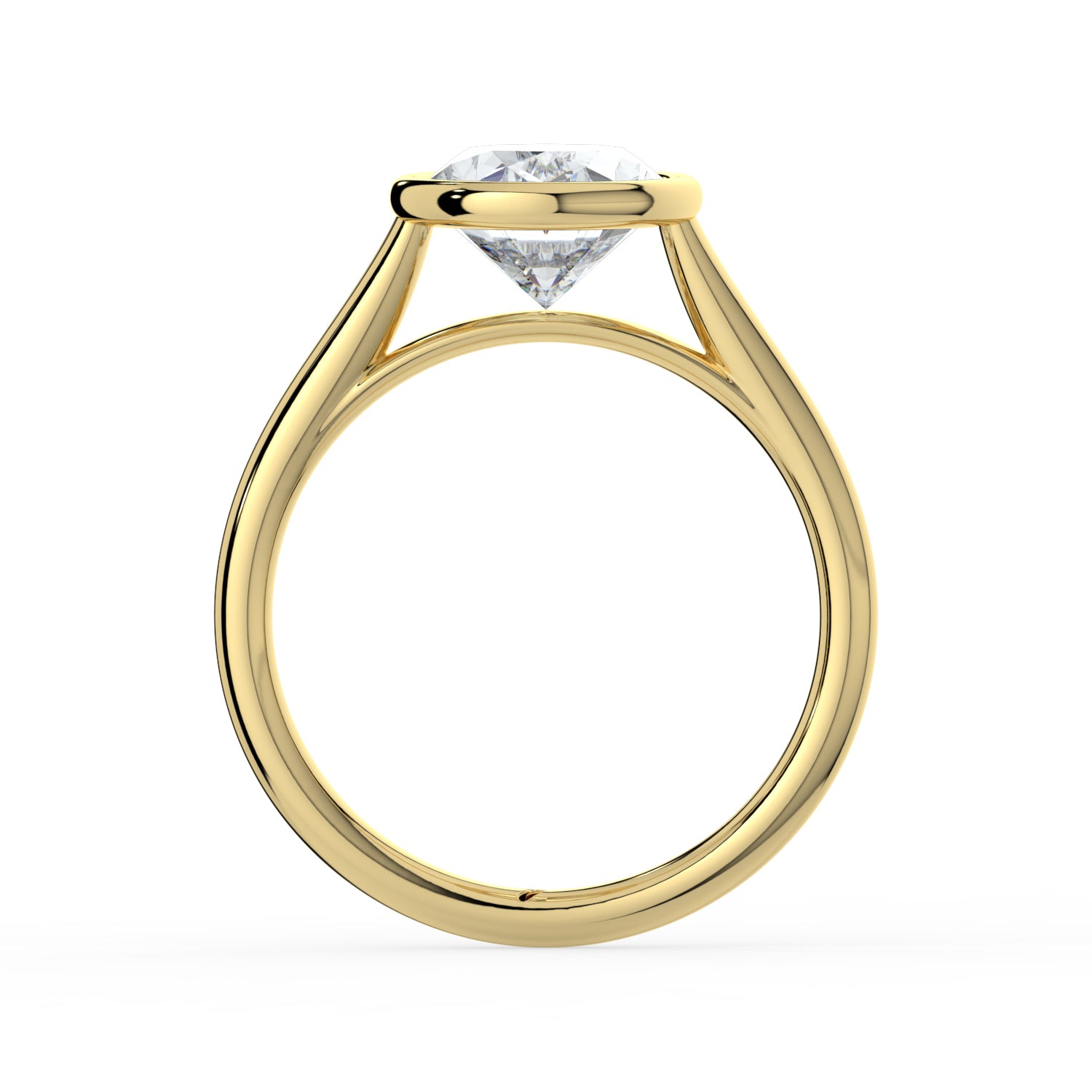 The Polaris Ring - Oval Bezel Solitaire