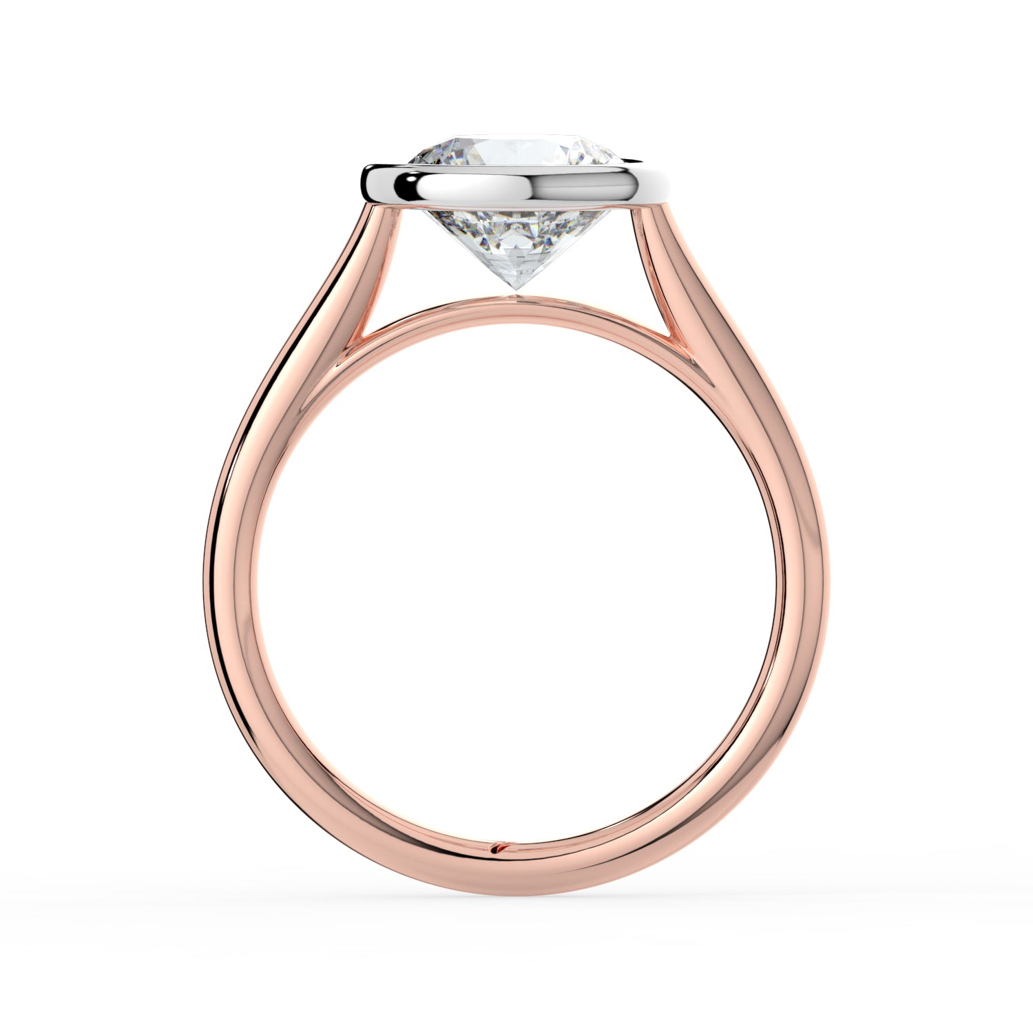 The Polaris Ring - Round Bezel Solitaire