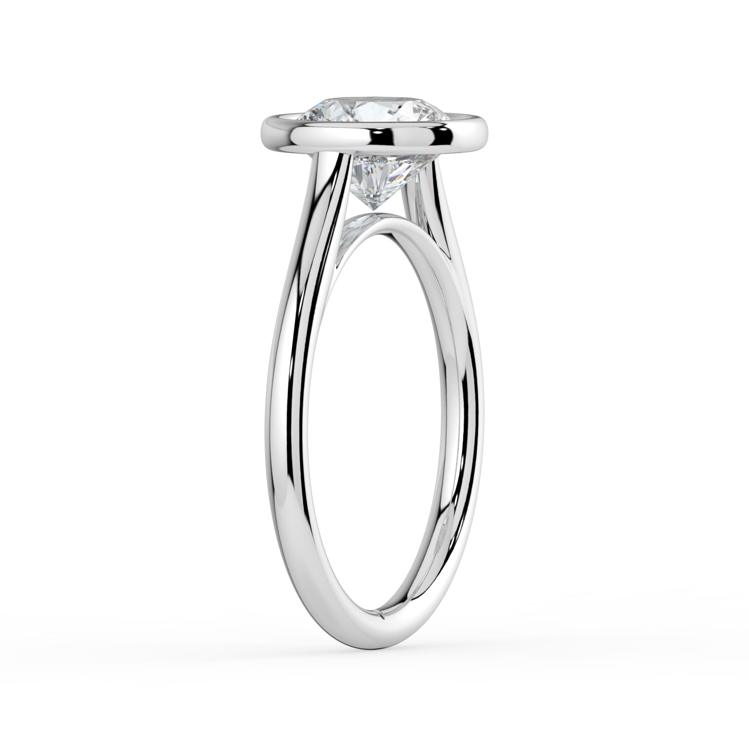 The Polaris Ring - Round Bezel Solitaire