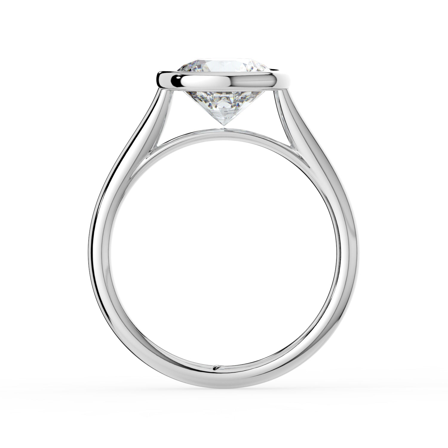 The Polaris Ring - Round Bezel Solitaire