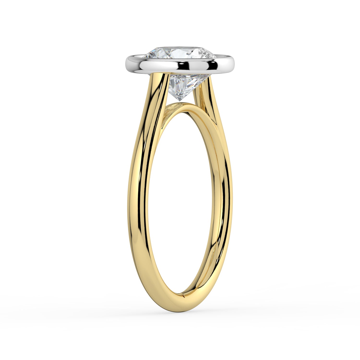 The Polaris Ring - Round Bezel Solitaire