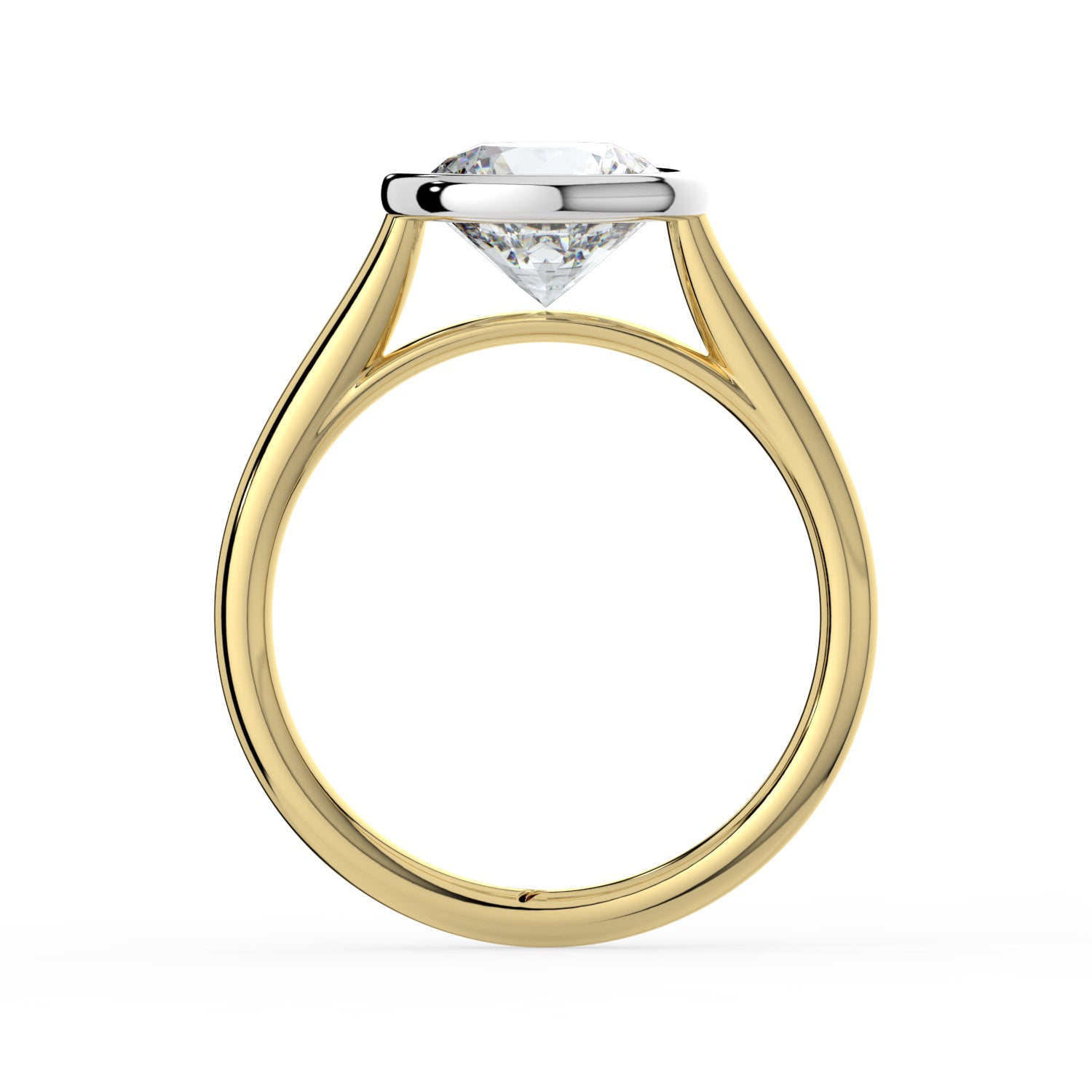 The Polaris Ring - Round Bezel Solitaire