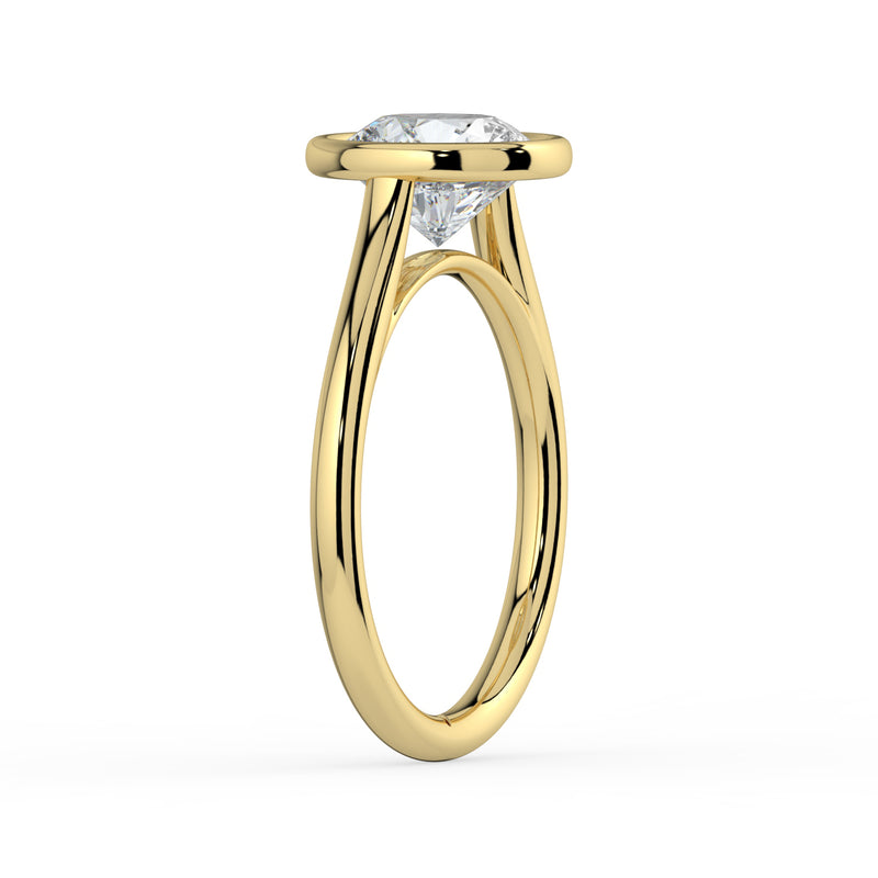 The Polaris Ring - Round Bezel Solitaire