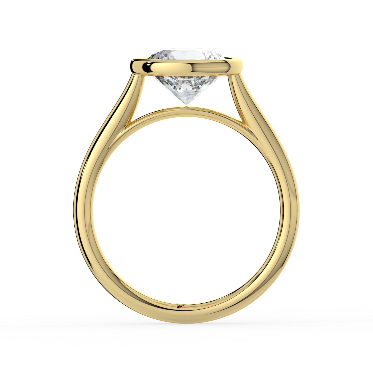 The Polaris Ring - Round Bezel Solitaire