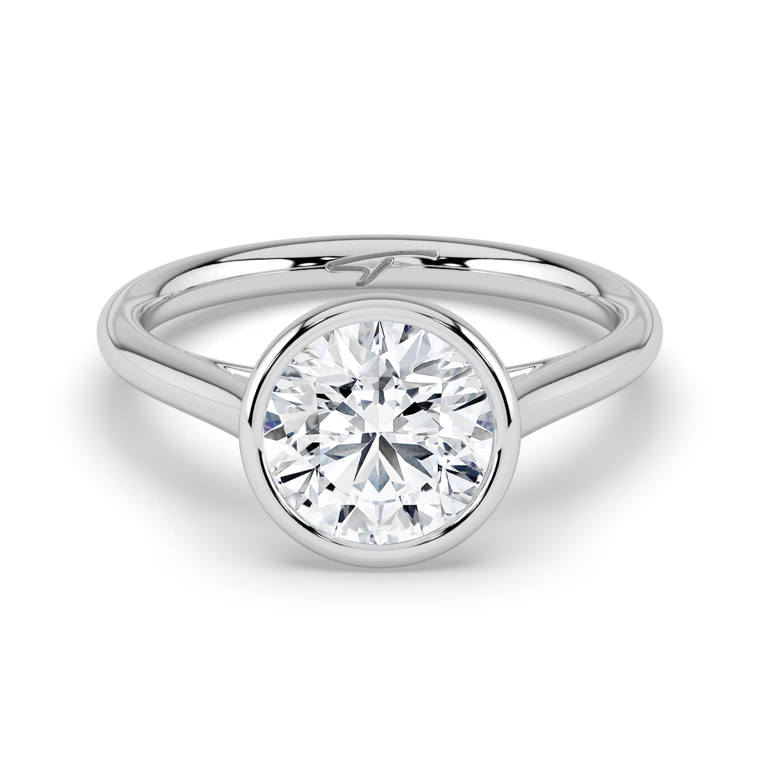 The Polaris Ring - Round Bezel Solitaire