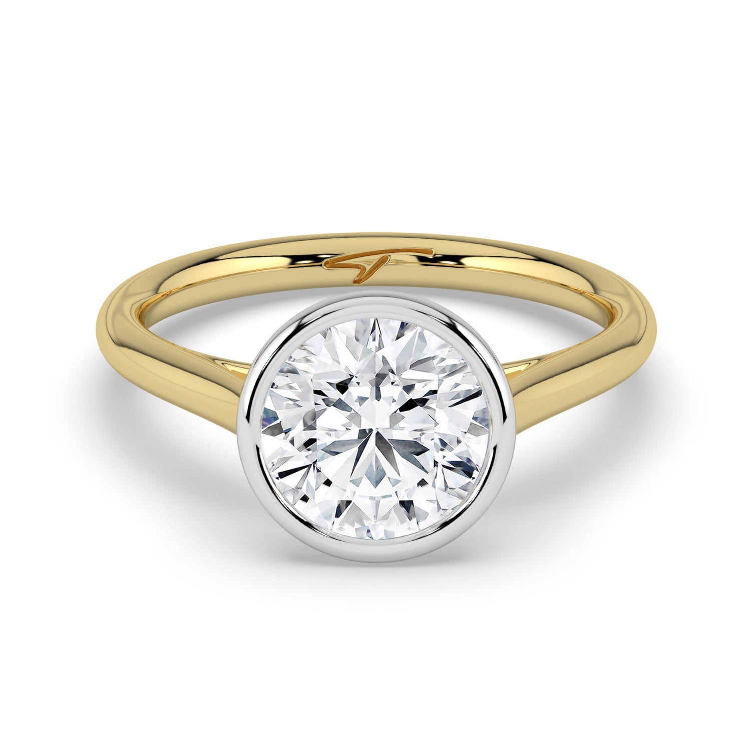 The Polaris Ring - Round Bezel Solitaire
