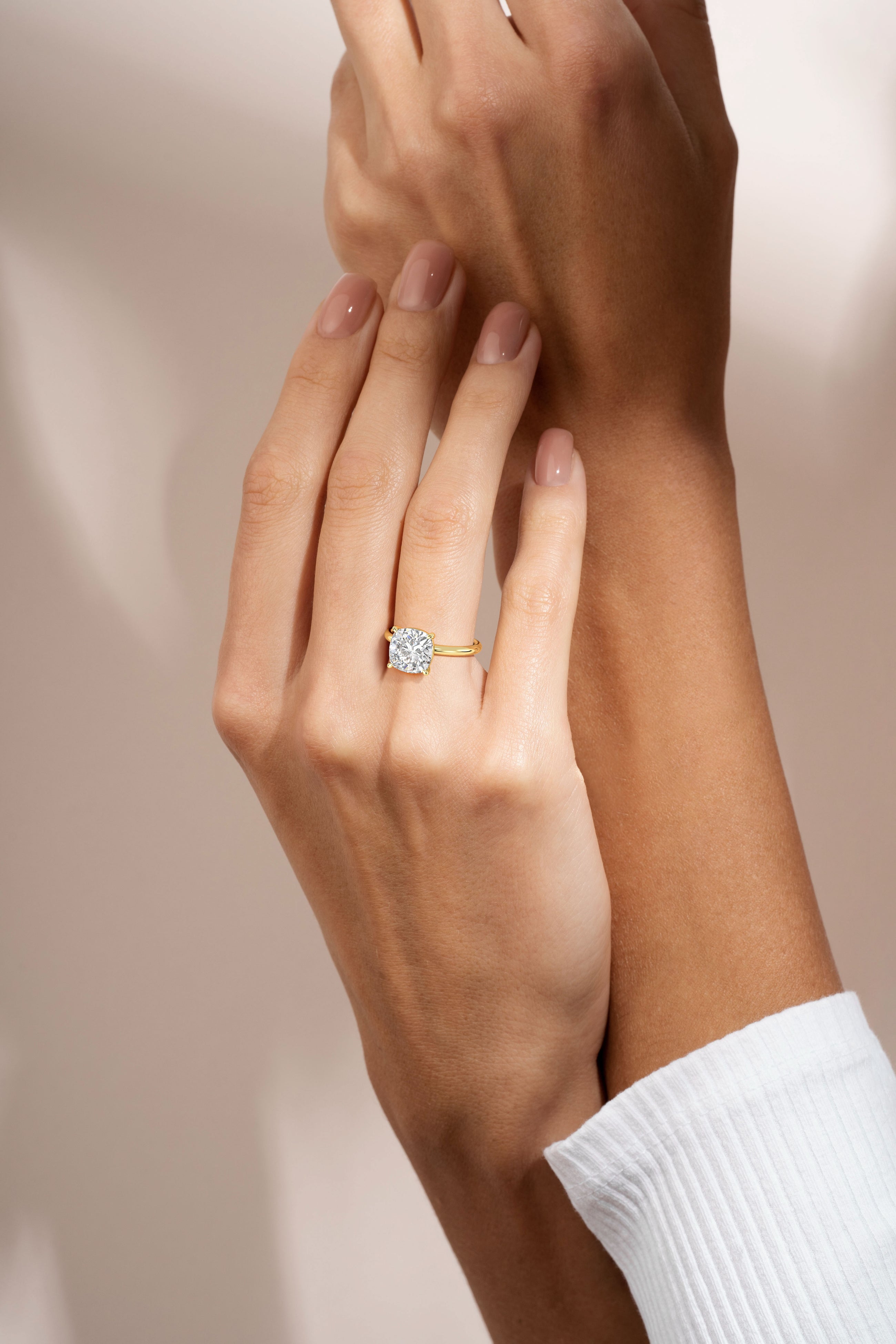 The Nova Ring - Cushion Solitaire