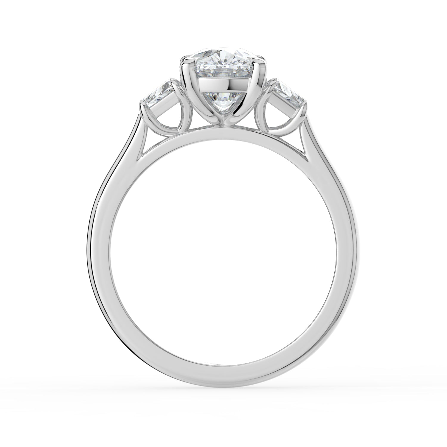 The Selene Ring - Cushion & Trapezoid Trilogy