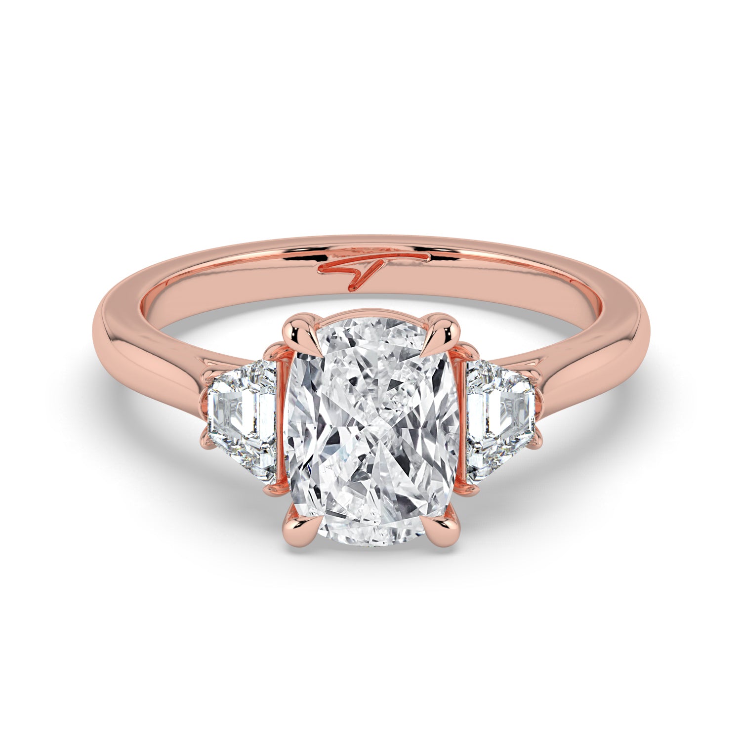 The Selene Ring - Cushion & Trapezoid Trilogy