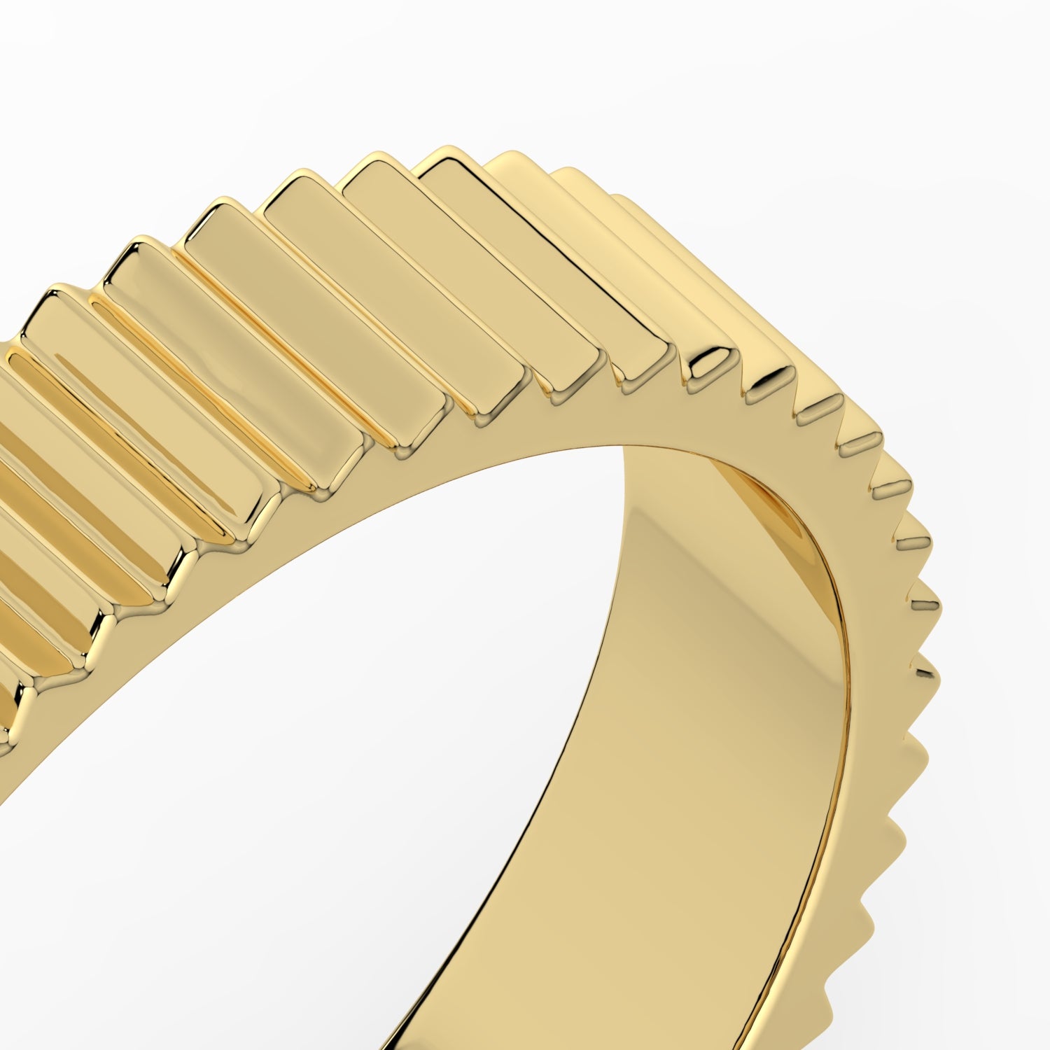 The Francesca Ring - 4mm Fluted Band