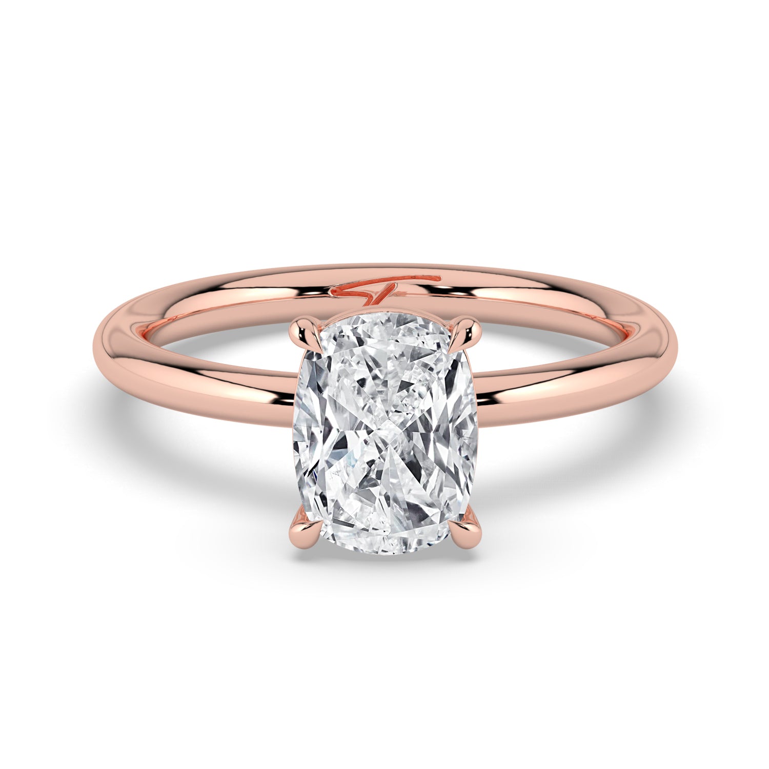 The Nova Ring - Elongated Cushion Solitaire