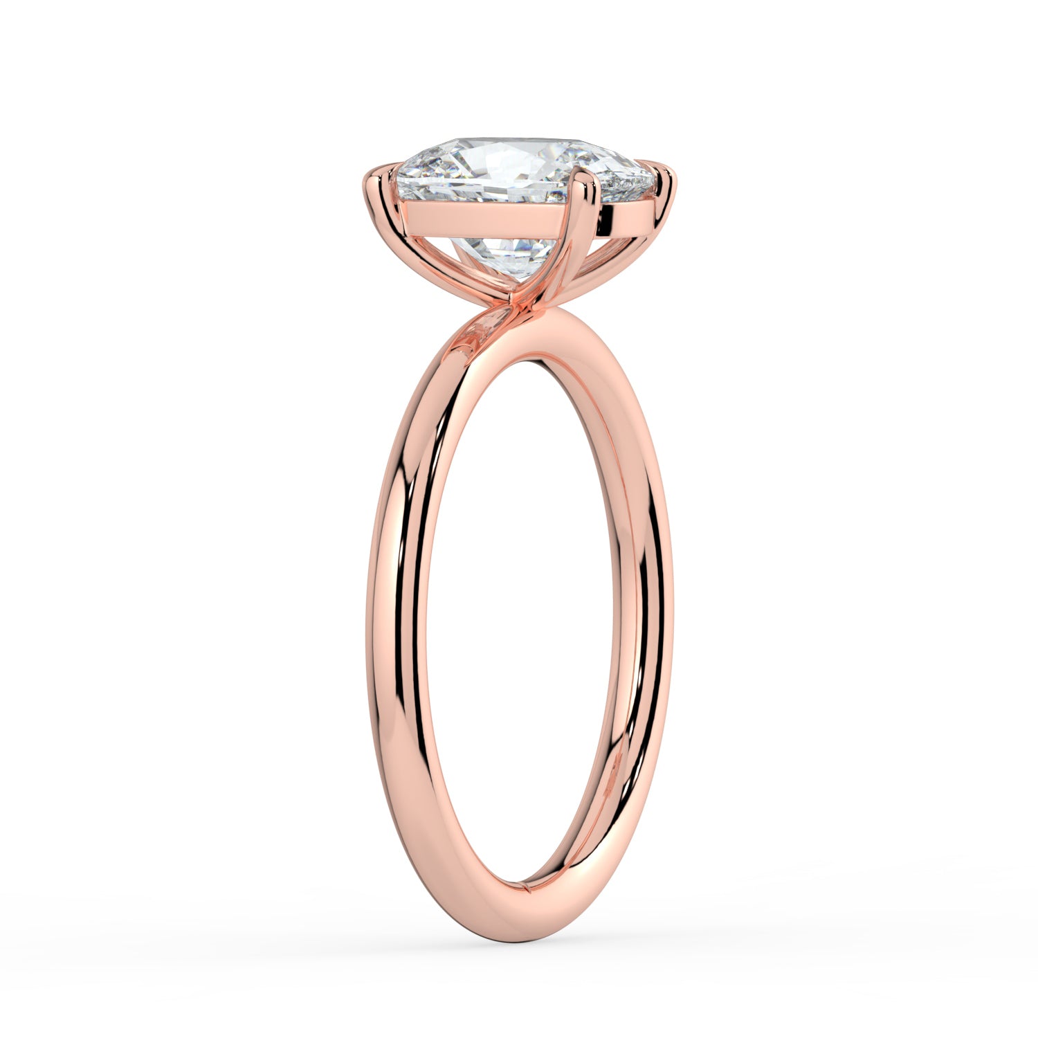 The Nova Ring - Elongated Cushion Solitaire