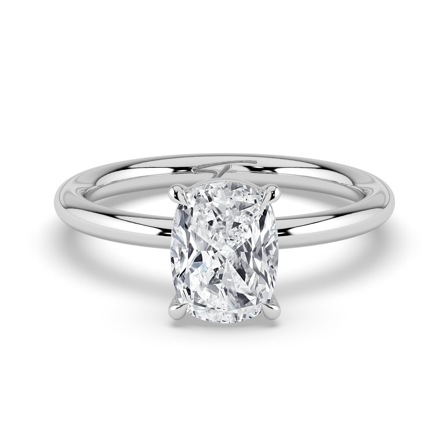 The Nova Ring - Elongated Cushion Solitaire