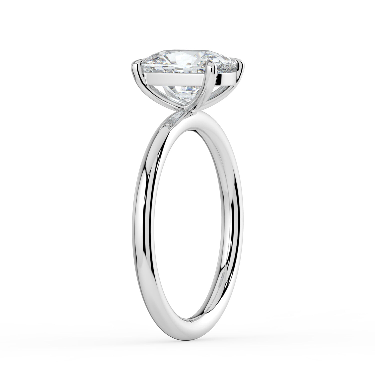 The Nova Ring - Elongated Cushion Solitaire