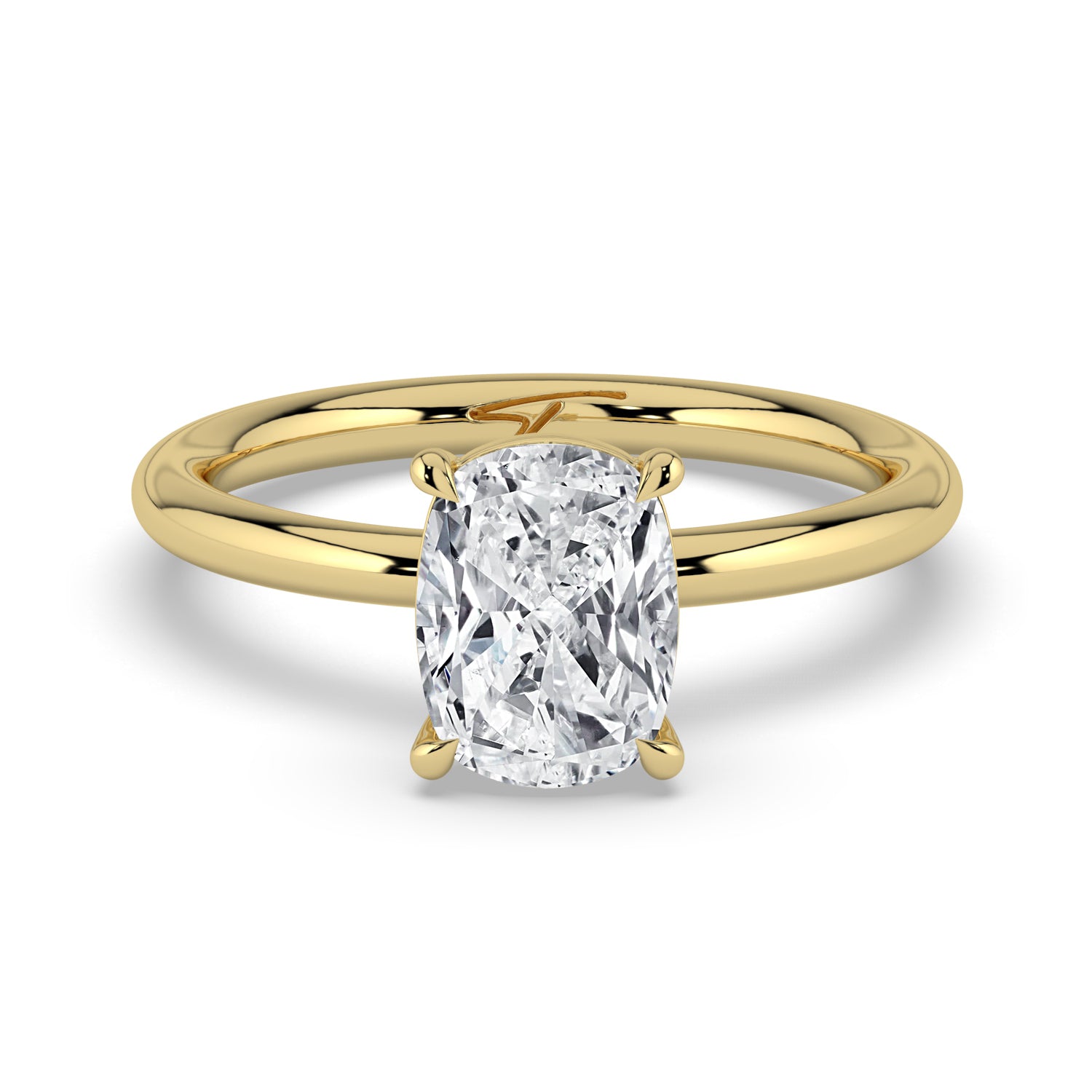 The Nova Ring - Elongated Cushion Solitaire