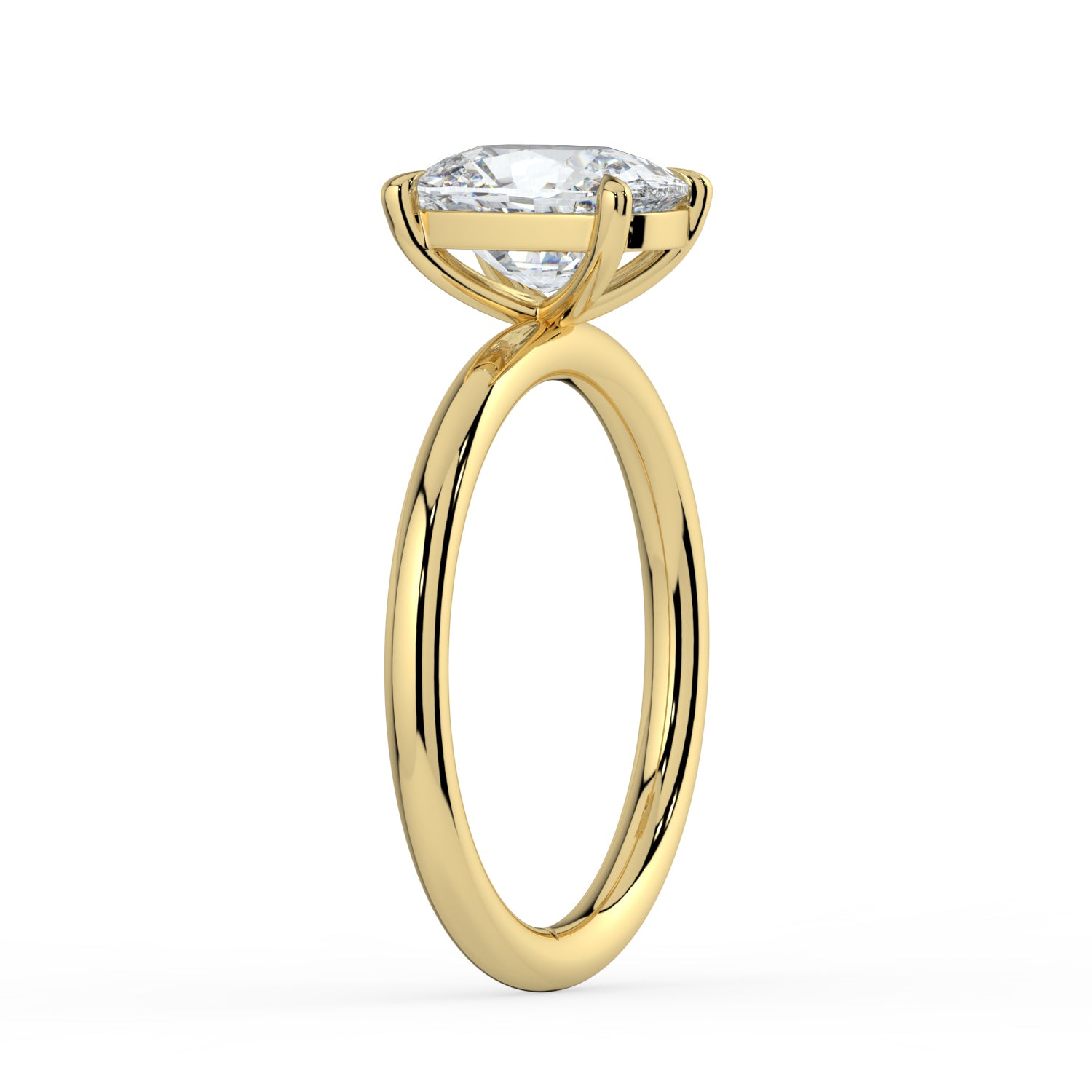The Nova Ring - Elongated Cushion Solitaire