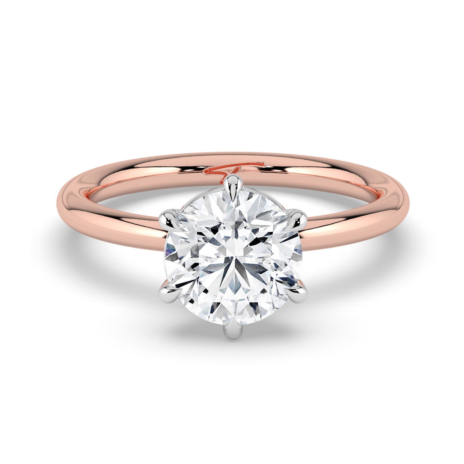 The Nova Ring - 6 Claw Round Solitaire