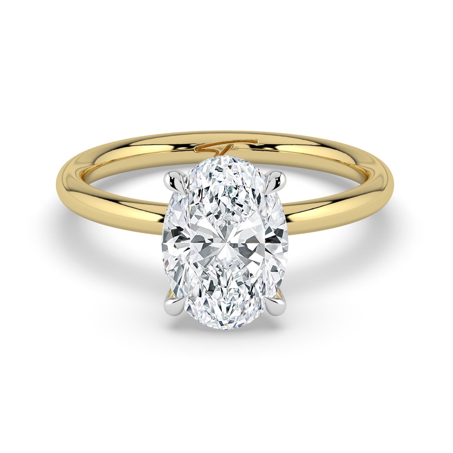 The Celeste Ring - 2.51 ct. Oval Solitaire with Hidden Halo