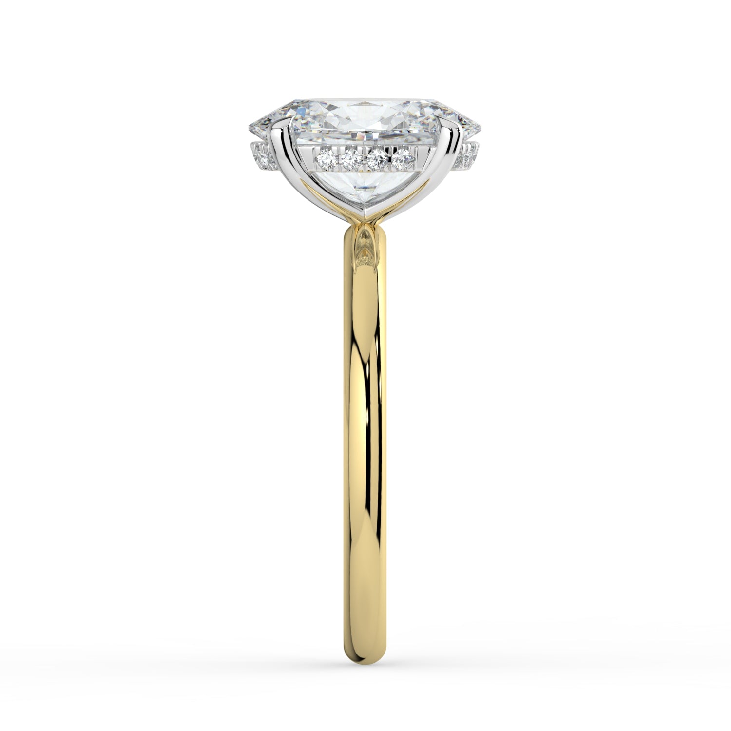 The Celeste Ring - 2.51 ct. Oval Solitaire with Hidden Halo