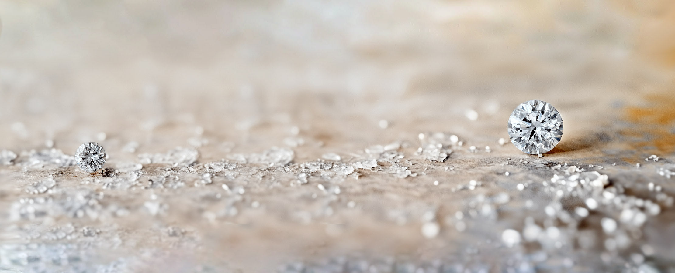 round diamonds on a beige background