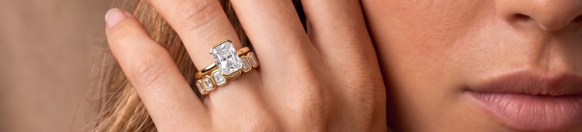 Radiant Cut Lab Grown Diamond Engagement Rings