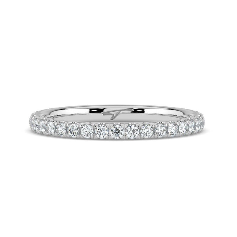 The Skylar Ring – 3/4 Pavé Wedding Band – The Jewel Concierge