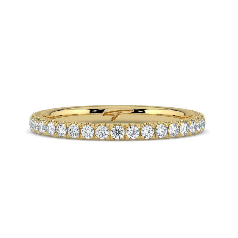 The Skylar Ring – 3/4 Pavé Wedding Band – The Jewel Concierge