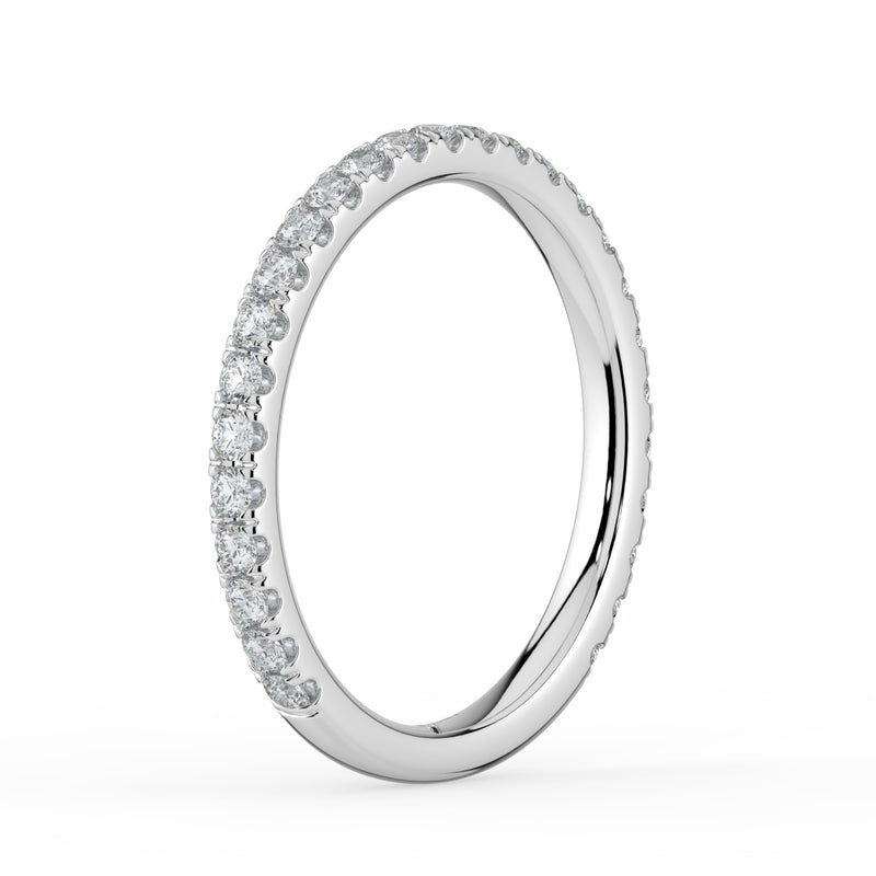 The Skylar Ring – 3/4 Pavé Wedding Band – The Jewel Concierge