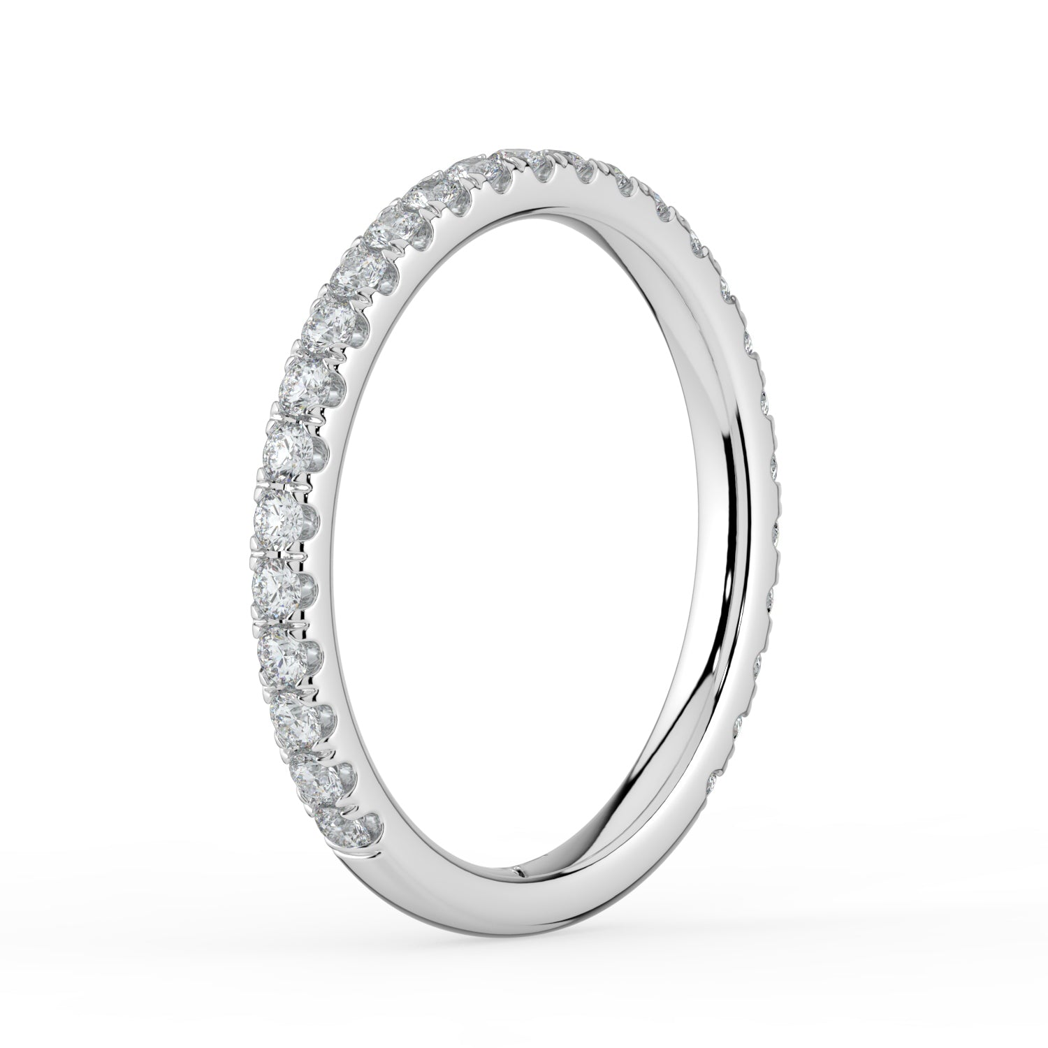The Skylar Ring - 3/4 Pavé Wedding Band