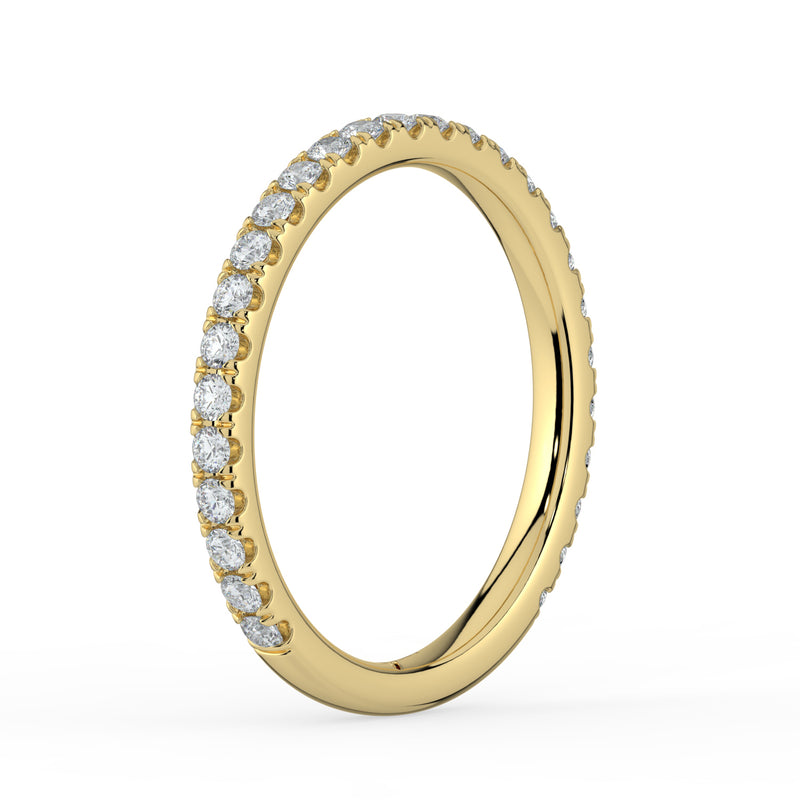 The Skylar Ring - 3/4 Pavé Wedding Band