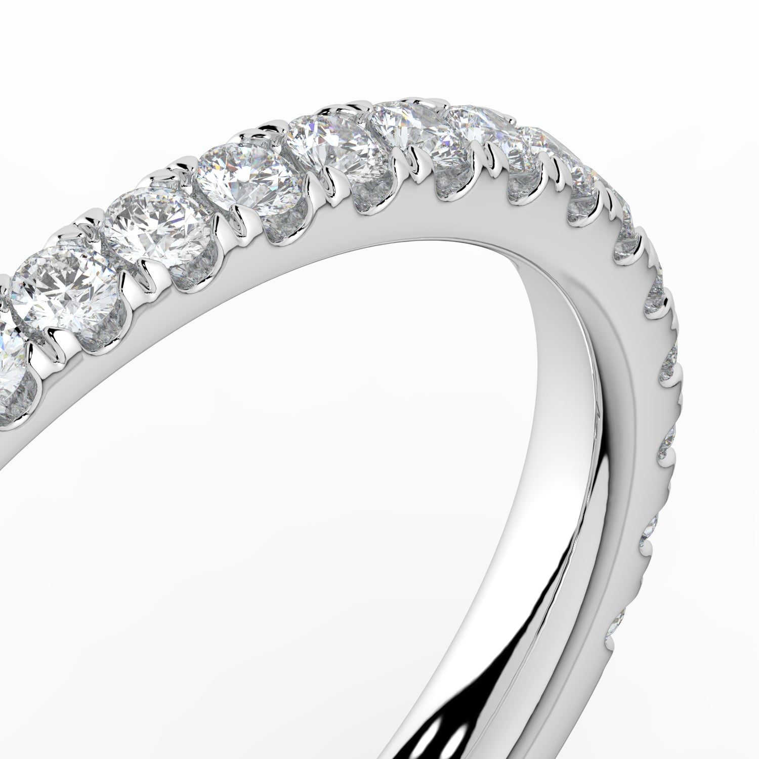 The Skylar Ring - 3/4 Pavé Wedding Band