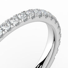 The Skylar Ring - 3/4 Pavé Wedding Band