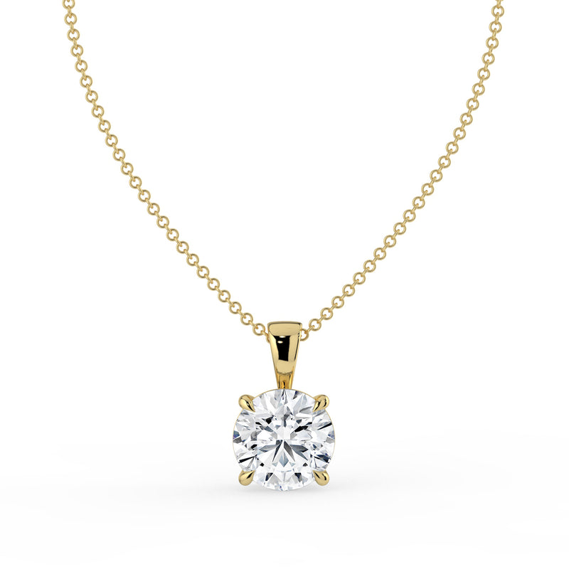 The Seraphine Necklace – Round Cut Pendant – The Jewel Concierge