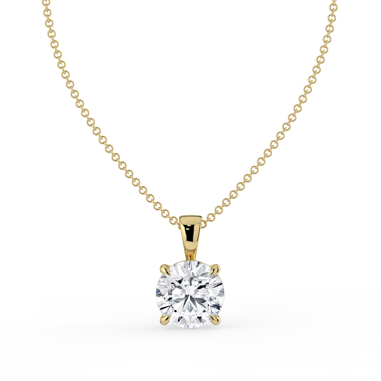 The Seraphine Necklace - Round Cut Pendant