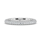 The Olivia Ring -Three Row Full Pavé Wedding Band