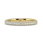 The Olivia Ring -Three Row Full Pavé Wedding Band