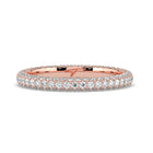 The Olivia Ring -Three Row Full Pavé Wedding Band