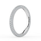 The Olivia Ring -Three Row Full Pavé Wedding Band