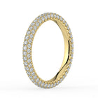 The Olivia Ring -Three Row Full Pavé Wedding Band