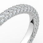 The Olivia Ring -Three Row Full Pavé Wedding Band