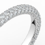 The Olivia Ring — Three Row Full Pavé Lab-Grown Diamond Wedding Band | The Jewel Concierge