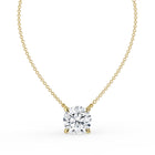 The Caelina Necklace - Round Cut with Hidden Halo