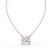 The Caelina Necklace — Round Hidden Halo Lab-Grown Diamond Pendant | The Jewel Concierge